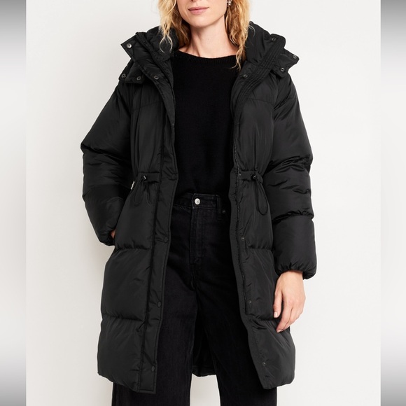 NWT OLD NAVY Water-Resistant Quilted Long Puffer Jacket - Picture 5 of 13
